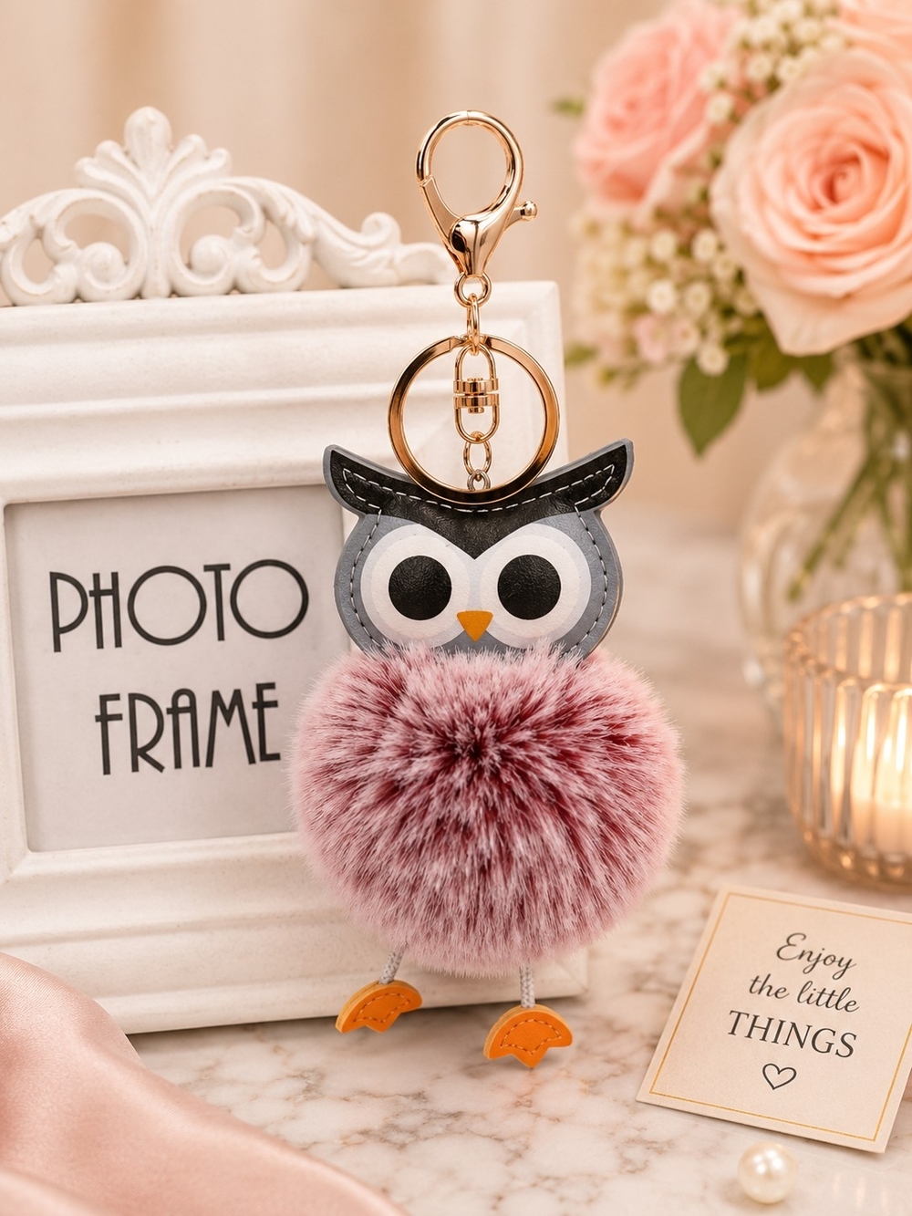 The Cutest Owl Pom Keychain There Ever Was!!!!